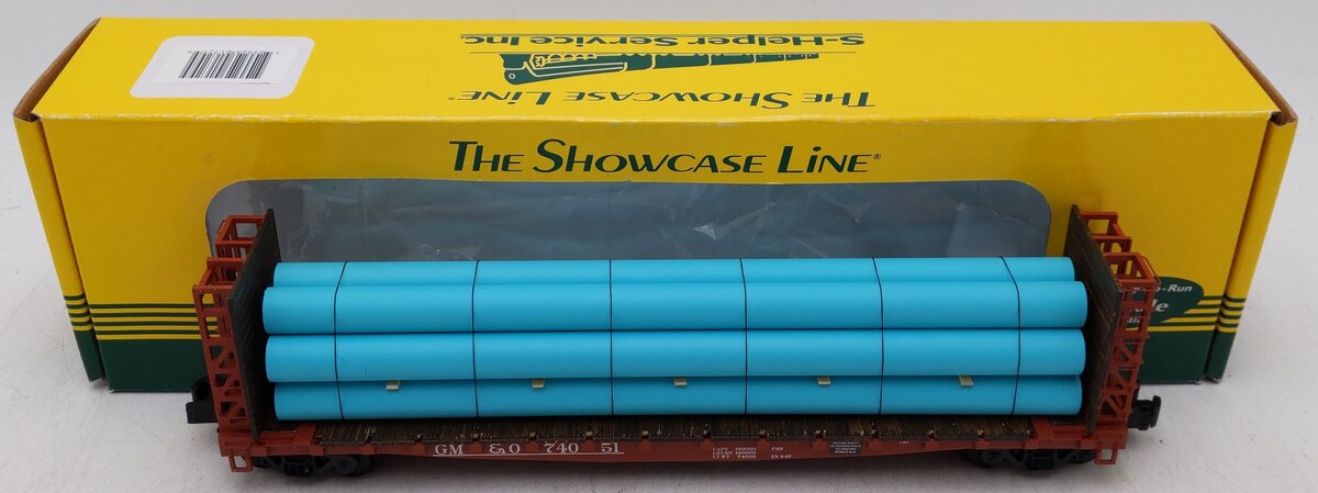 S-Helper Service 01729 S Scale GM&O Bulkhead Flatcar w/ Load #74051 EX/Box