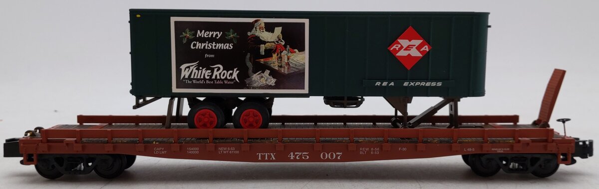 S-Helper Service 01811 S REA Christmas 53'6" Trailer On TTX Flatcar #475007 EX/Box