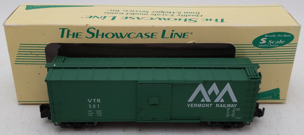 S-Helper 00135 "S" Scale Vermont Railways Steel Rebuilt Boxcar #501 EX/Box