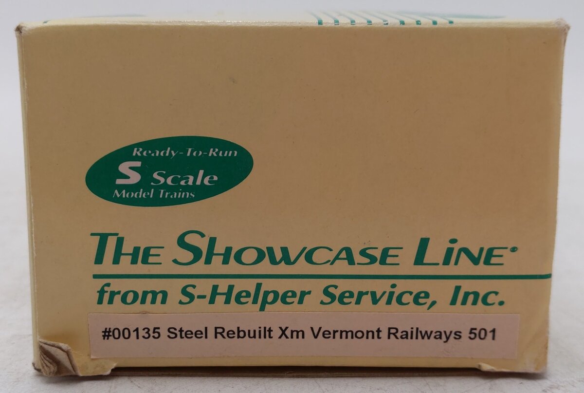 S-Helper 00135 "S" Scale Vermont Railways Steel Rebuilt Boxcar #501 EX/Box