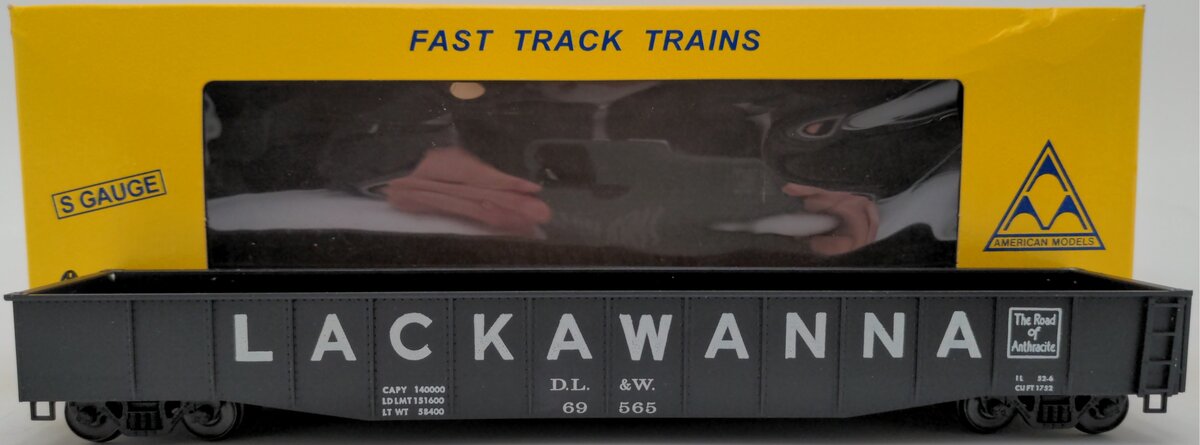 American Models 4413 S Scale Lackawanna 52' Gondola EX/Box