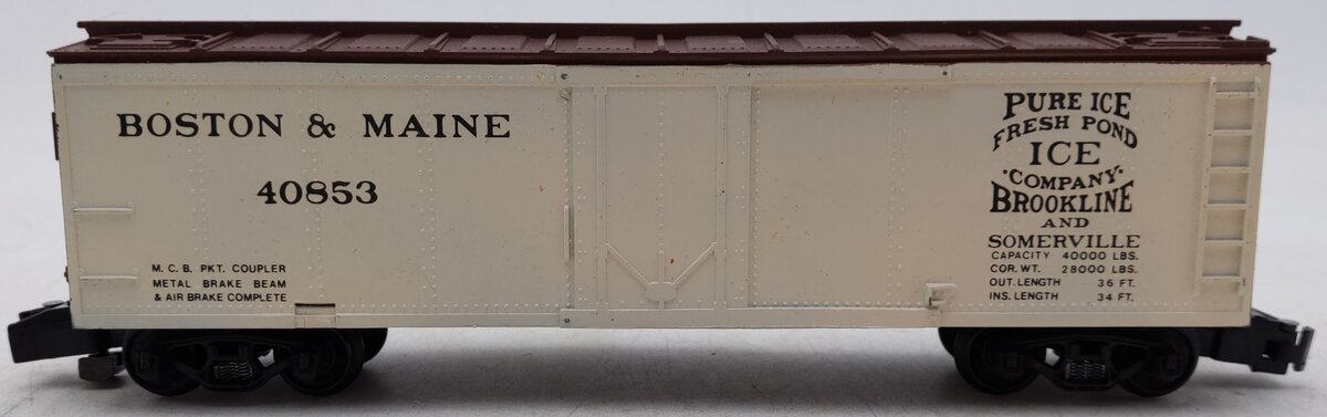 Downs Model RR S Gauge Boston & Maine Refrigerator Car #40853 EX/Box