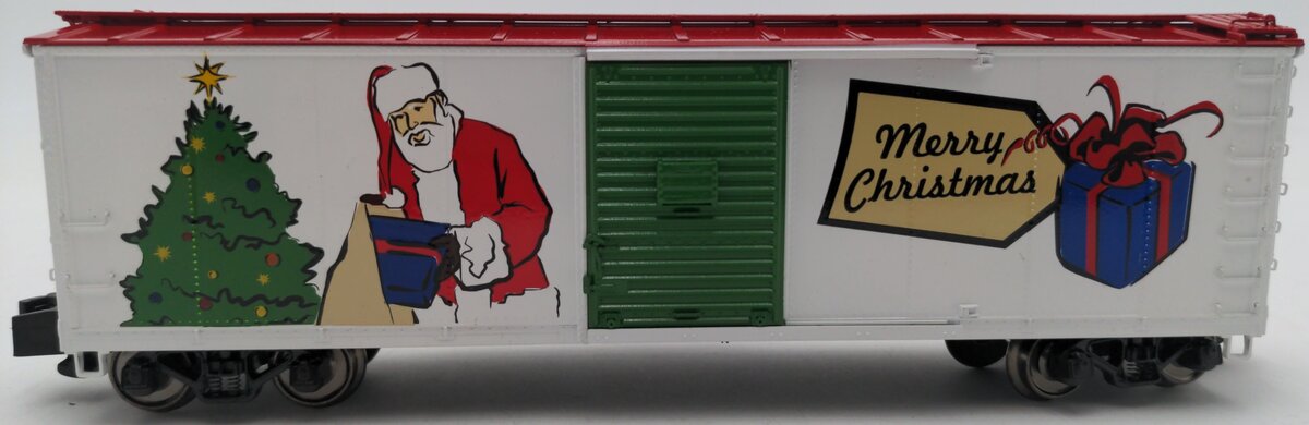 MTH 35-74001 S Gauge 2013 Christmas 40' Rebuilt Steel Box Car EX/Box
