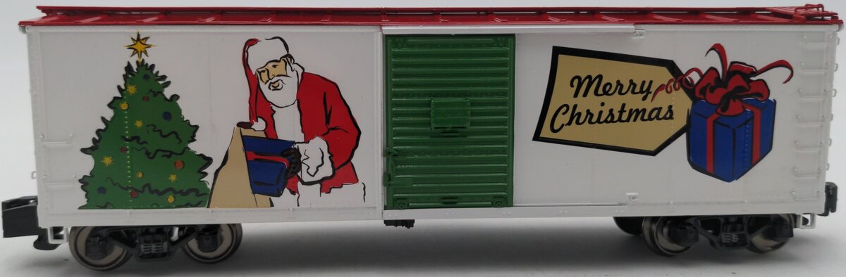 MTH 35-74001 S Gauge 2013 Christmas 40' Rebuilt Steel Box Car EX/Box