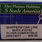 Des Plaines Hobbies DPS14011 S Scale Shippers Car Line Tank Car #10740 (Hi-Rail) EX/Box