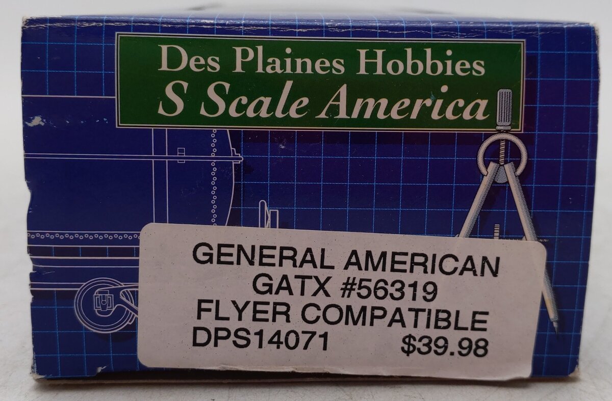 Des Plaines Hobbies DPS14071 S Gauge GATX Corporation Tank Car #56319 VG/Box