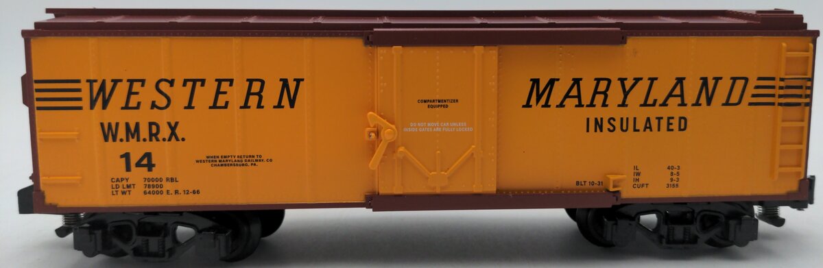 American Flyer 2219402 S Western Maryland Insulated Boxcar #14 EX/Box