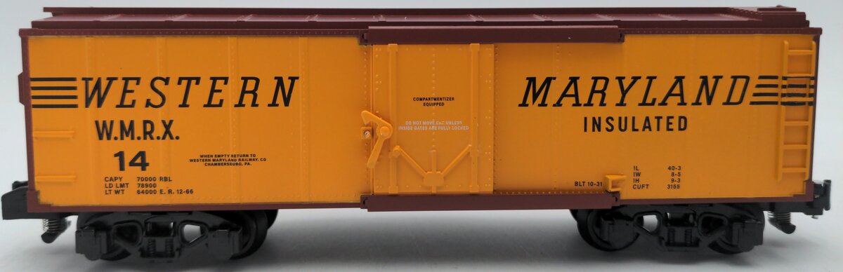 American Flyer 2219402 S Western Maryland Insulated Boxcar #14 EX/Box