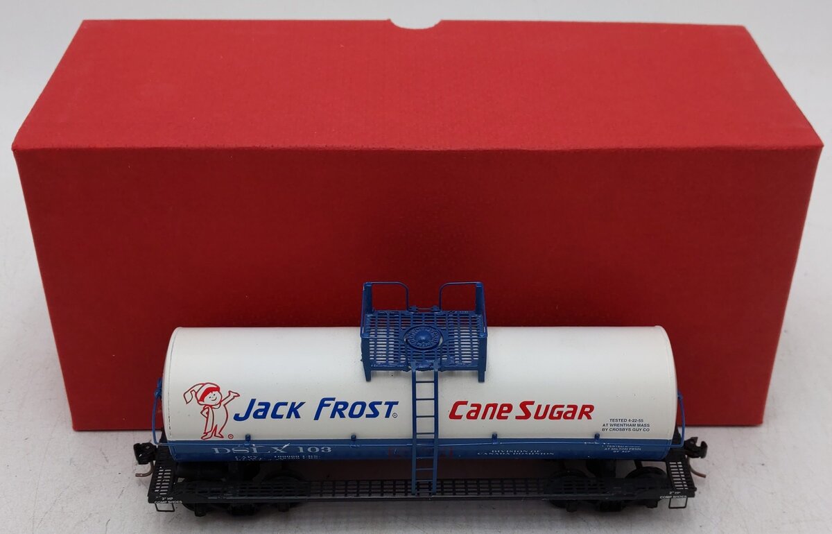 Downs Model RR S Gauge Jack Frost Sugar Company Tank Car EX/Box