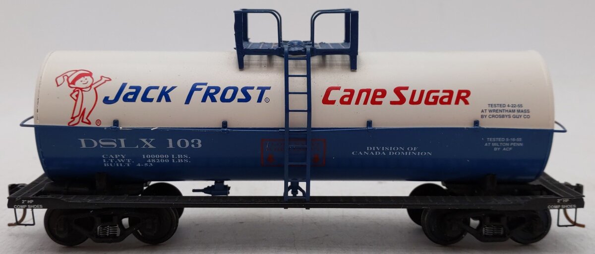 Downs Model RR S Gauge Jack Frost Sugar Company Tank Car EX/Box