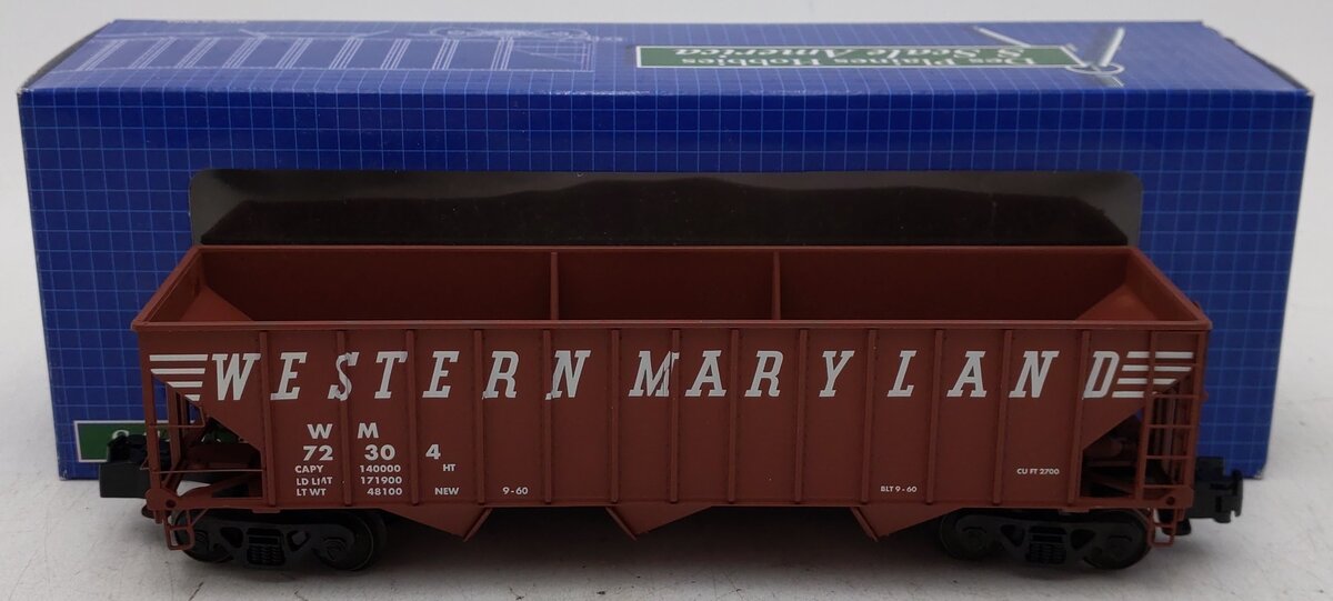 Des Plaines Hobbies 15142 "S" Gauge Western Maryland 3-Bay Hopper (High Rail) LN/Box