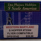 Des Plaines Hobbies 15142 "S" Gauge Western Maryland 3-Bay Hopper (High Rail) LN/Box