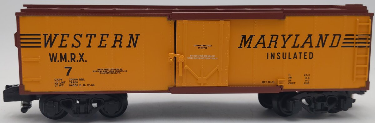 American Flyer 2219401 S Western Maryland Insulated Boxcar #7 EX/Box