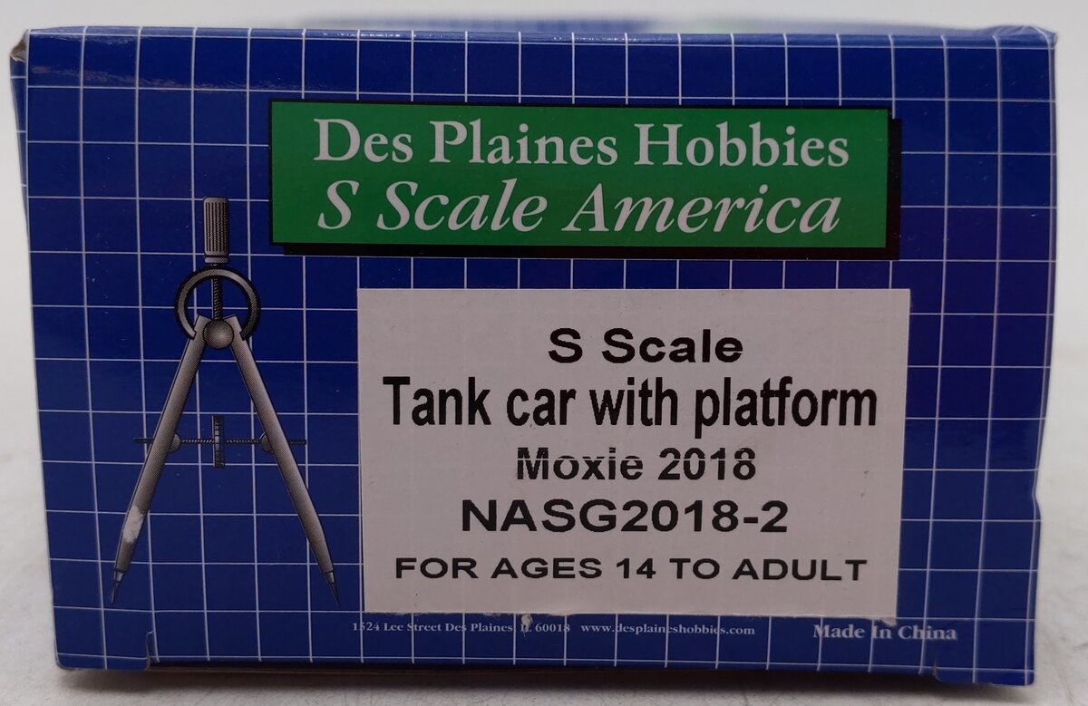 Des Plaines Hobbies NASG2018-2 S Gauge Union Maine Tank Cars #2018 EX/Box