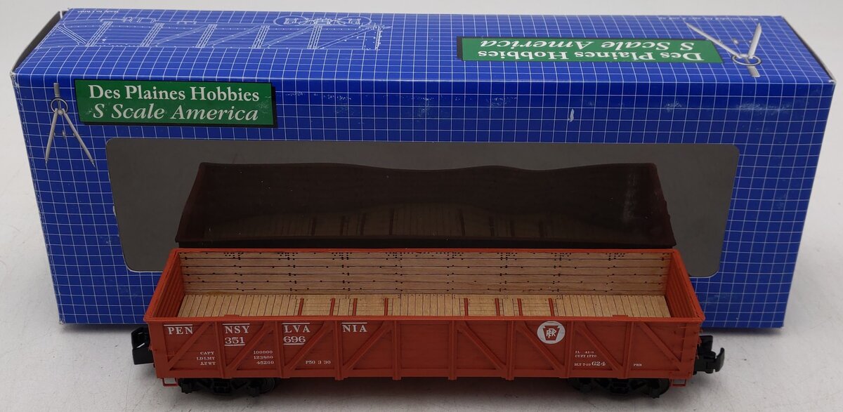 Des Plaines Hobbies SSA16063 Pennsylvania Railroad Gondola Freight Car #351696 EX/Box