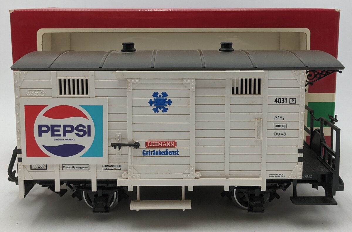 LGB 4031 G Scale Pepsi Cola Boxcar w/ Metal Wheels EX/Box