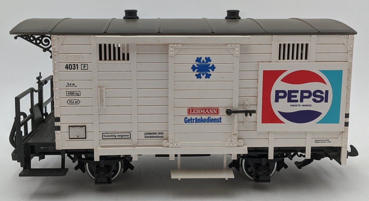 LGB 4031 G Scale Pepsi Cola Boxcar w/ Metal Wheels EX/Box