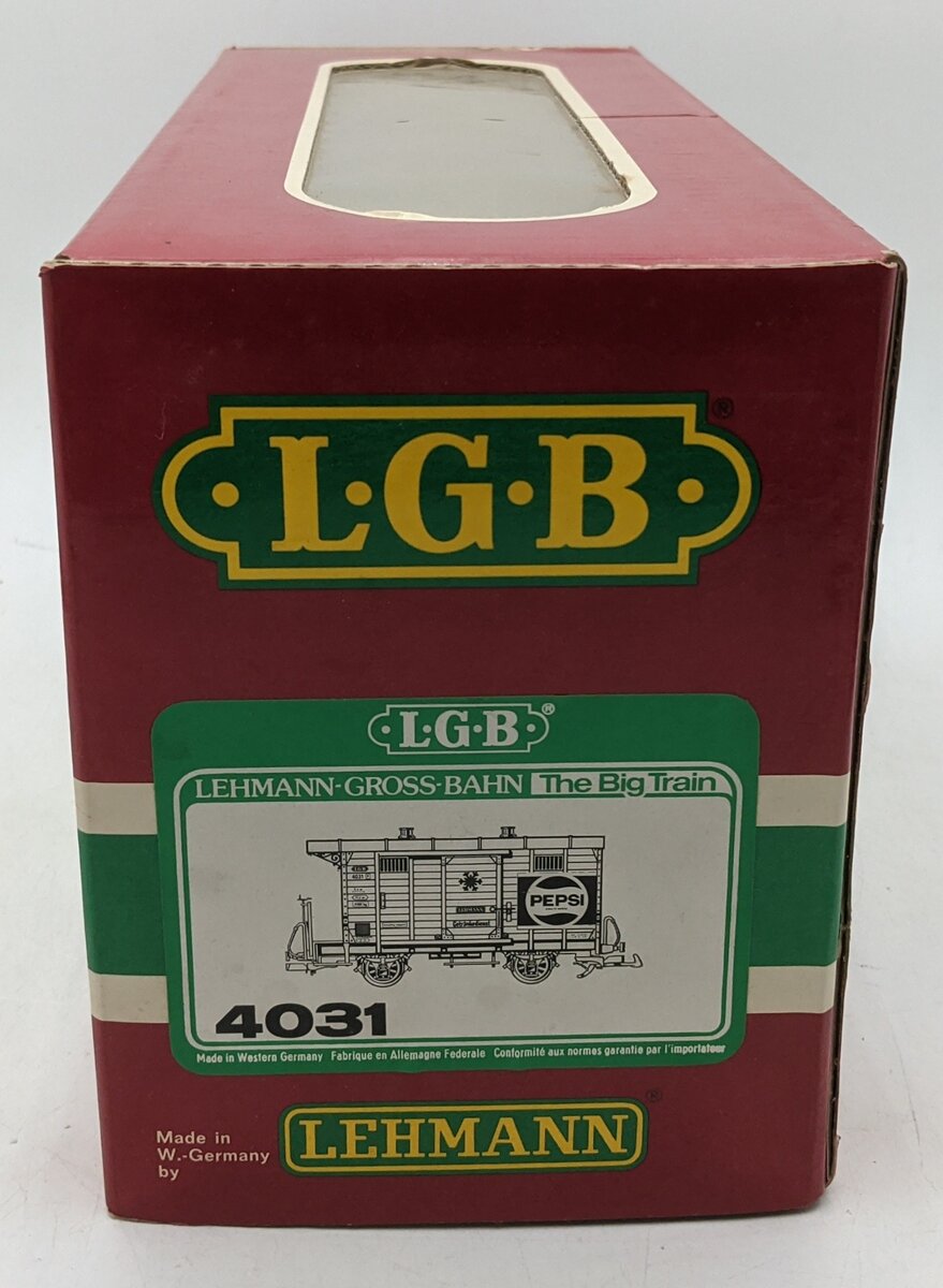 LGB 4031 G Scale Pepsi Cola Boxcar w/ Metal Wheels EX/Box