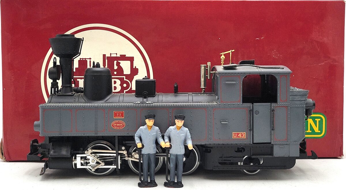 LGB 2070D G Steirmarkische Landesbahn 0-6-2 Gray Steam Locomotive w/Smoke #6824 EX/Box