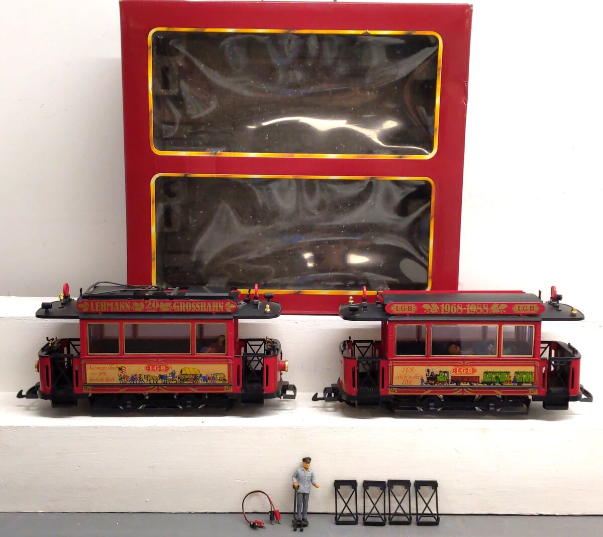 LGB 2030/50 Lehmann 20th Anniversary Trolley Set EX/Box