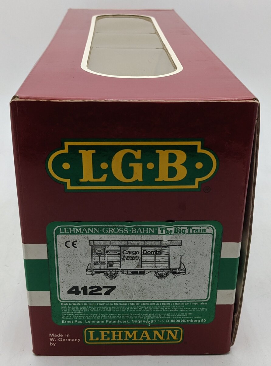 LGB 4127 G Scale RhB Cargo Domizil Boxcar EX/Box