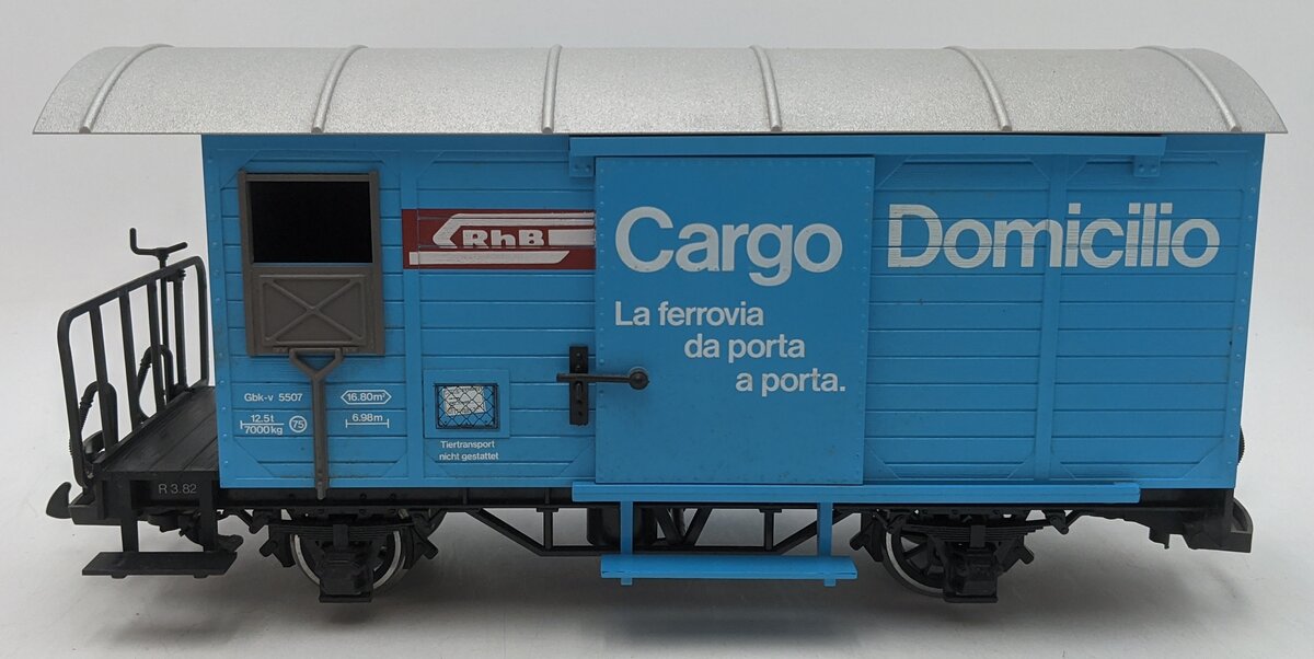 LGB 4127 G Scale RhB Cargo Domizil Boxcar EX/Box