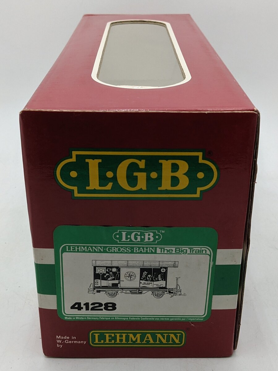 LGB 4128 G Scale MOB R. Blank Graines Boxcar (Metal Wheels) EX/Box