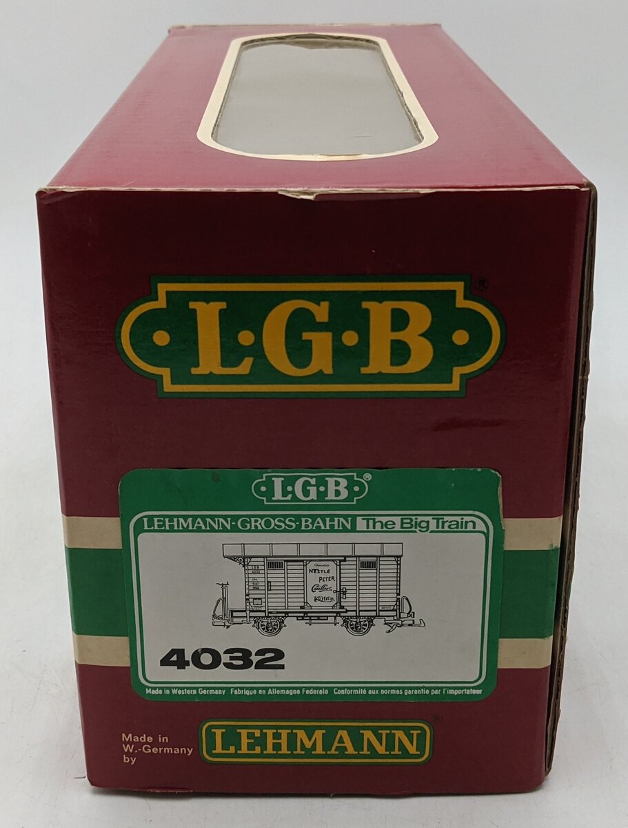 LGB 4032 G Scale Nestle Caboose (Metal Wheels) EX/Box