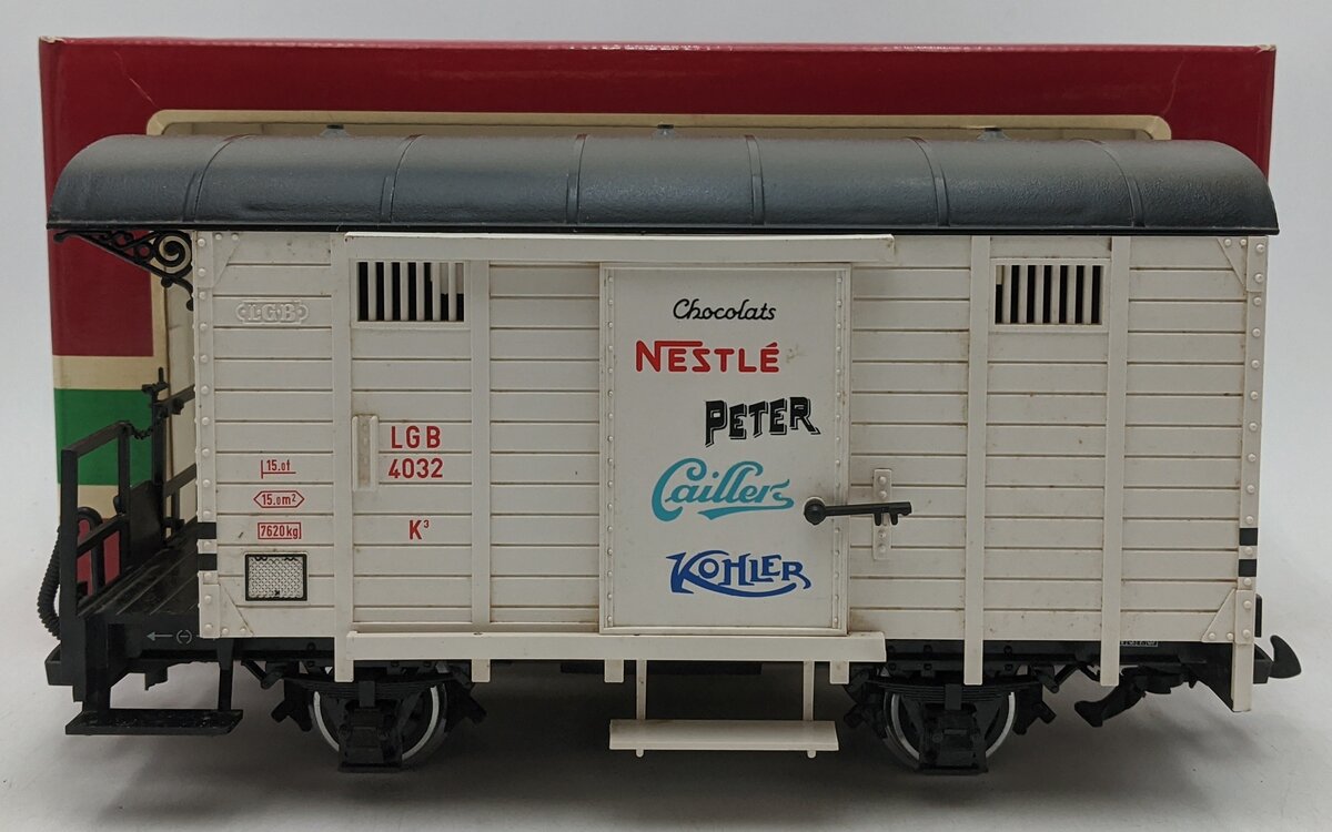 LGB 4032 G Scale Nestle Caboose (Metal Wheels) EX/Box