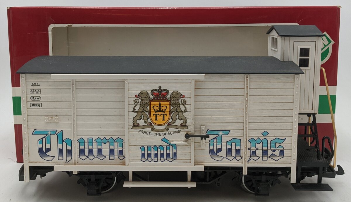 LGB 4126 G Scale Thurn & Taris Beer Car w/Brakeman's Cabin (Metal Wheels) EX/Box