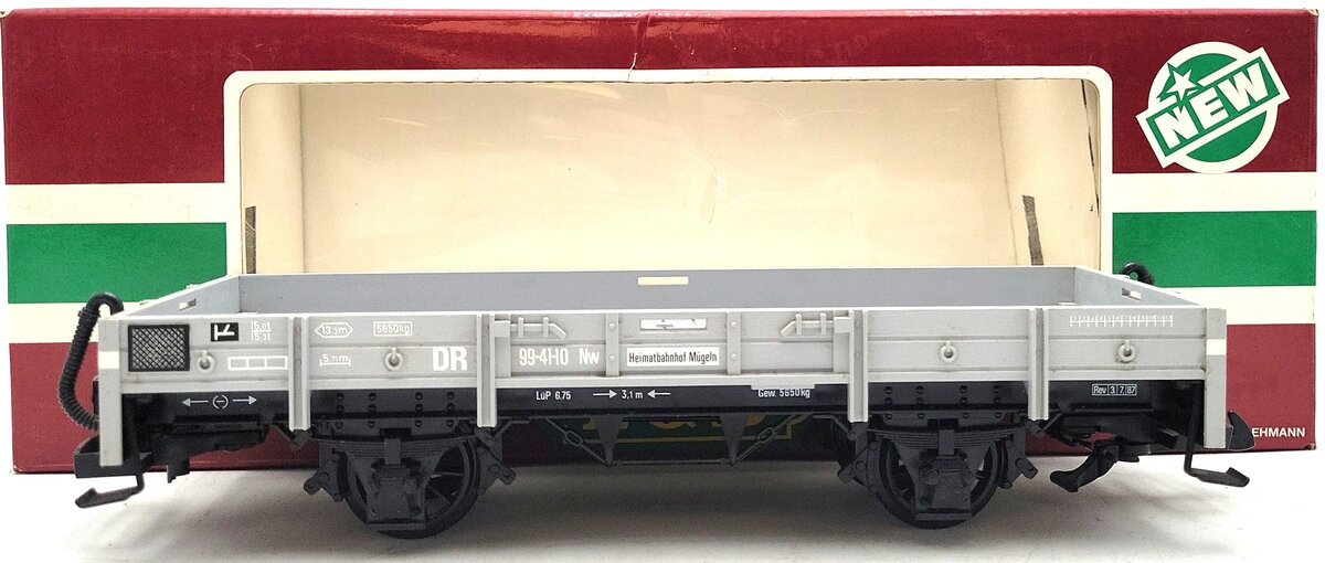 LGB 4110 G Scale 4-Wheel Gray Flat Car EX/Box