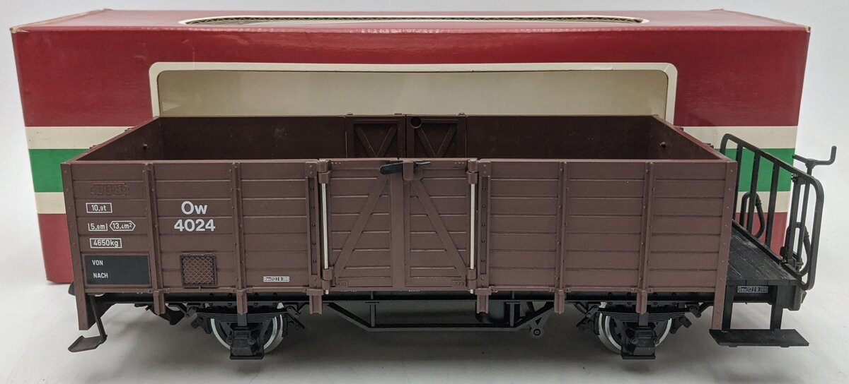 LGB 4024 G Scale Ow Gondola #4024 w/ Metal Wheels EX/Box