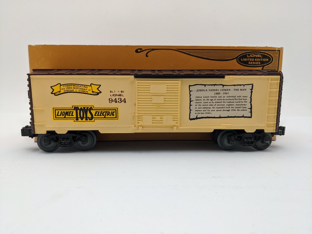 Lionel 6-9434 O Gauge Joshua Lionel Cowen "The Man" Boxcar EX/Box