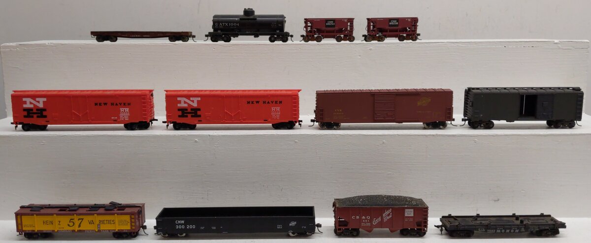 Atlas & Other HO Scale Assorted Freight Cars [12] VG
