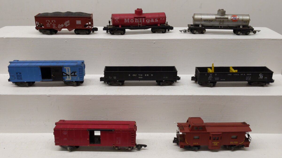 American Flyer & Lionel S Scale Assorted Freight Cars [9] VG