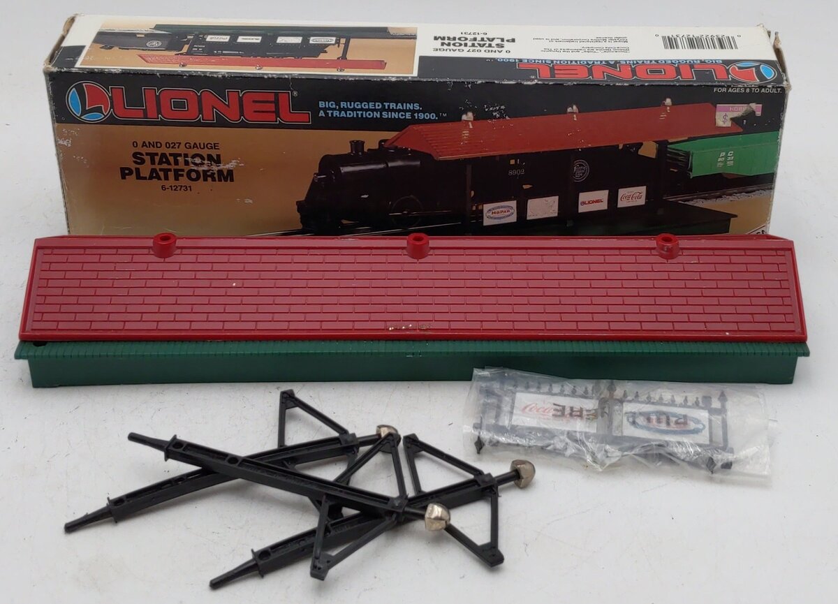 Lionel 6-12731 O Scale Train Station Platform Model Building Kit EX/Box