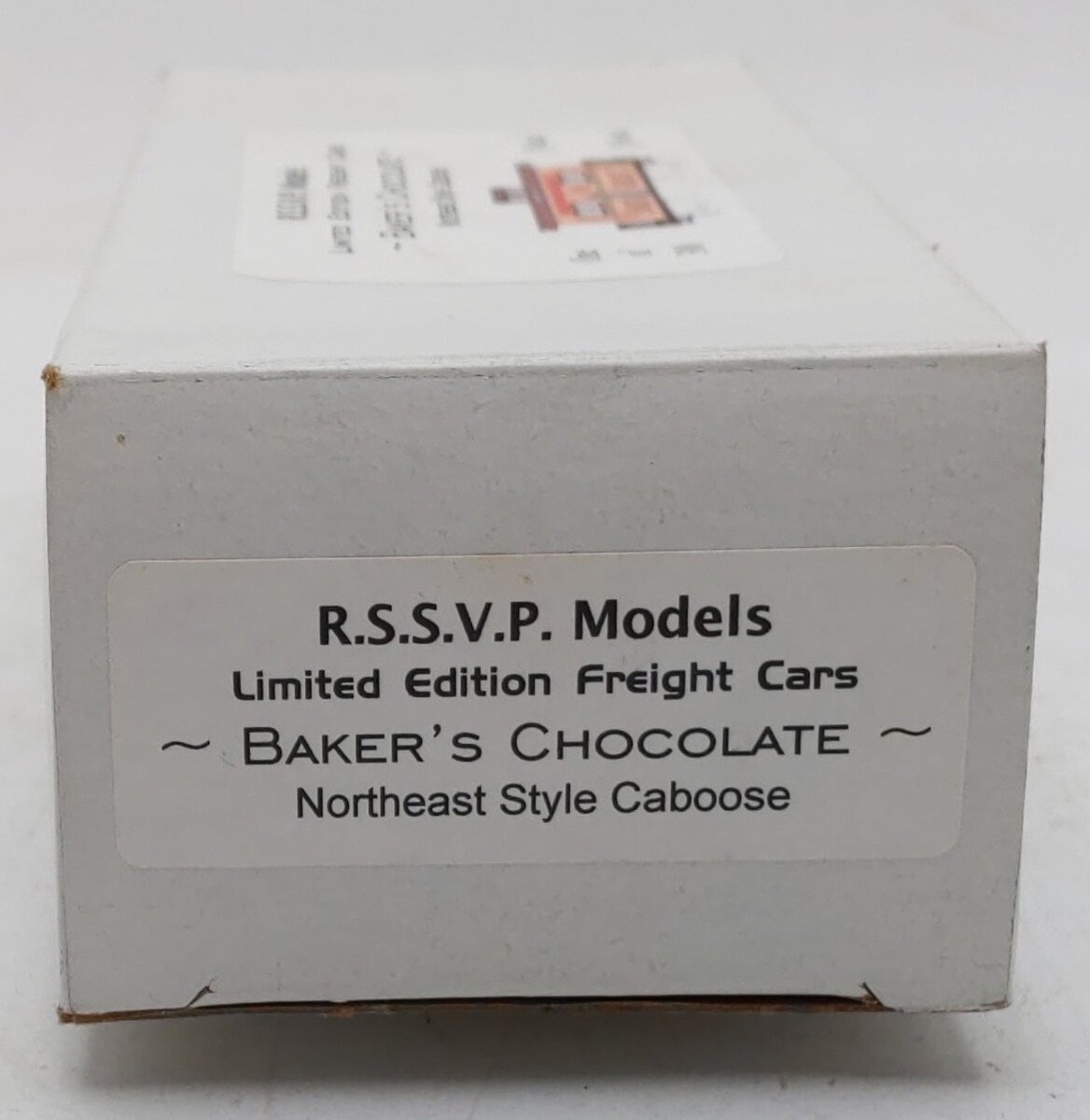 R.S.S.V.P. S Gauge Baker's Chocolate Northeast Style Caboose EX/Box