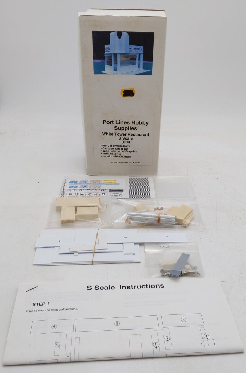 Port Lines Hobbies A&W Root Beer Stand & White Tower Restaurant Model Kits EX/Box