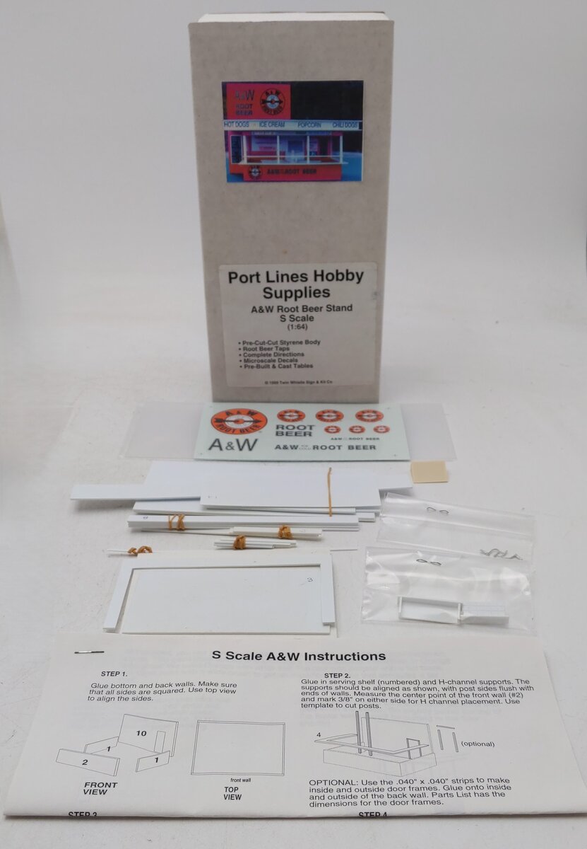 Port Lines Hobbies A&W Root Beer Stand & White Tower Restaurant Model Kits EX/Box