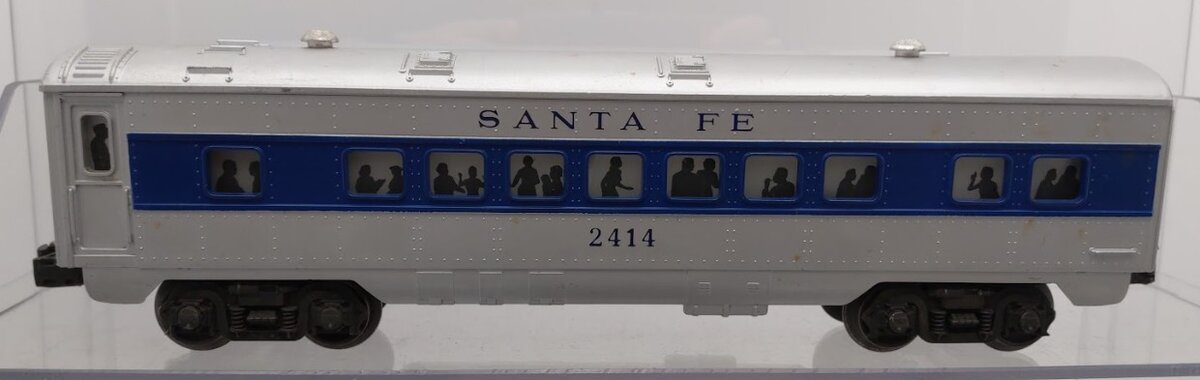 Lionel 2412, 2414, & 2416 Vintage O Santa Fe Blue Stripe Passenger Cars [3]