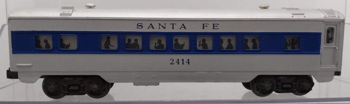 Lionel 2412, 2414, & 2416 Vintage O Santa Fe Blue Stripe Passenger Cars [3]