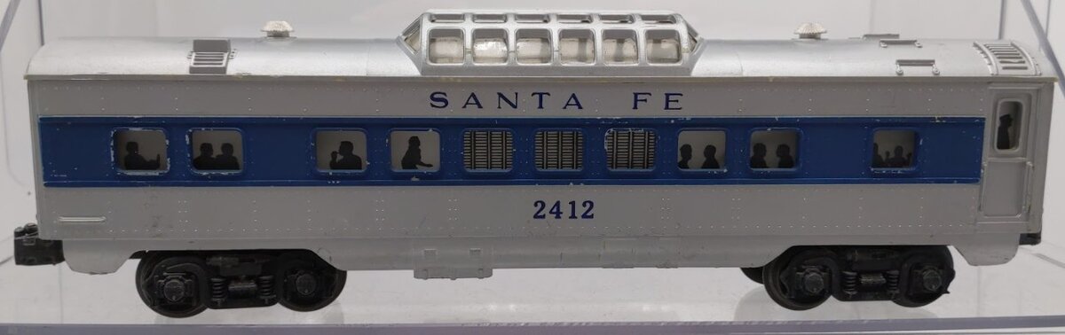 Lionel 2412, 2414, & 2416 Vintage O Santa Fe Blue Stripe Passenger Cars [3]