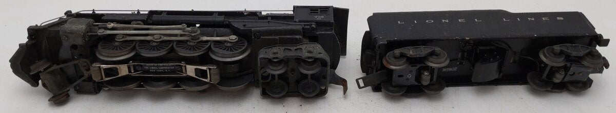 Lionel 726 Vintage O Pennsylvania 2-8-4 Die-Cast Locomotive & 2046W Tender VG