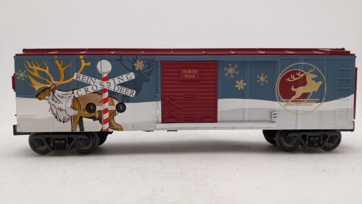 MTH 30-74888 O North Pole Box Car w/Blinking LED's LN/Box