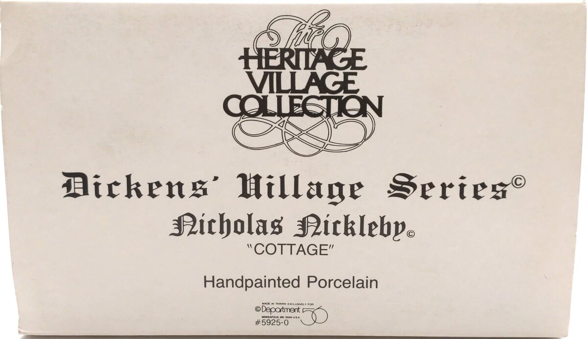 Dept 56 5925-0 Dickens Village Series: Nicholas Nickleby LN/Box