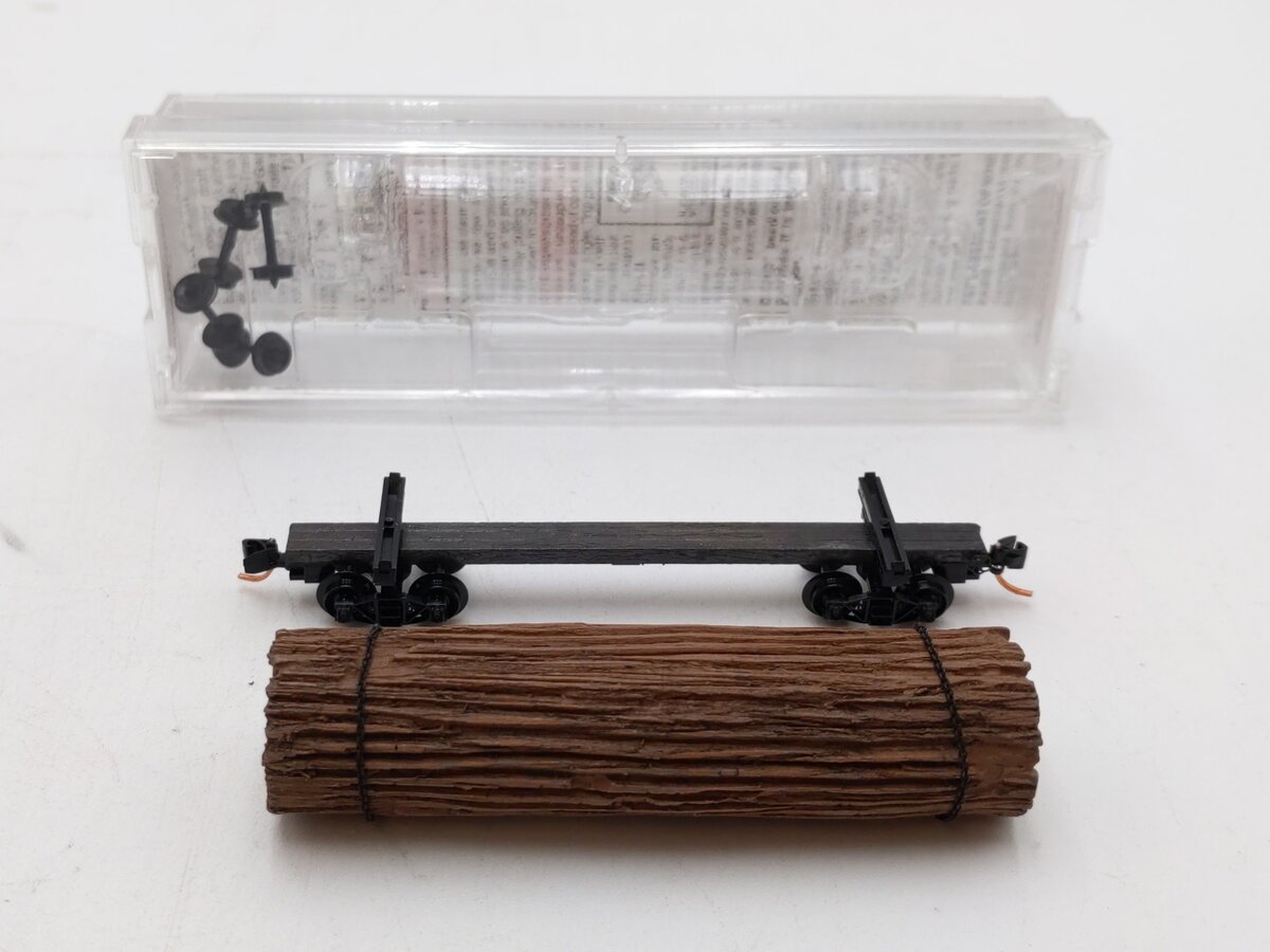 Micro-Trains 11300030 N Undecorated 40' Skeleton Log Car w/Load EX/Box