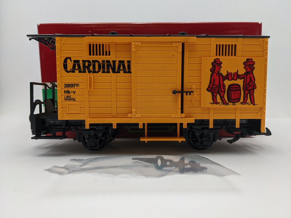 LGB 4034 G Scale Cardinal Beer Boxcar EX/Box