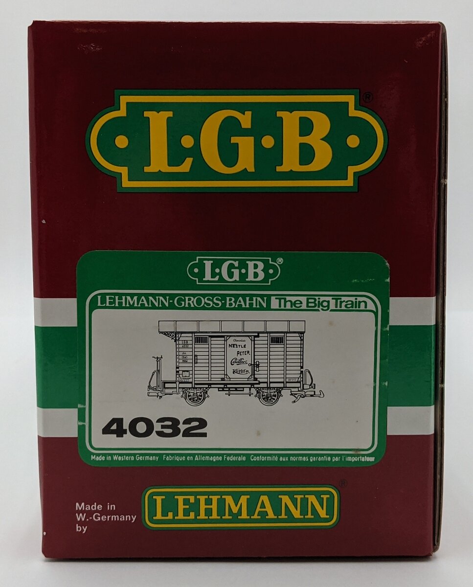 LGB 4032 G Scale Nestle Peter Caillers Chocolate Boxcar LN/Box