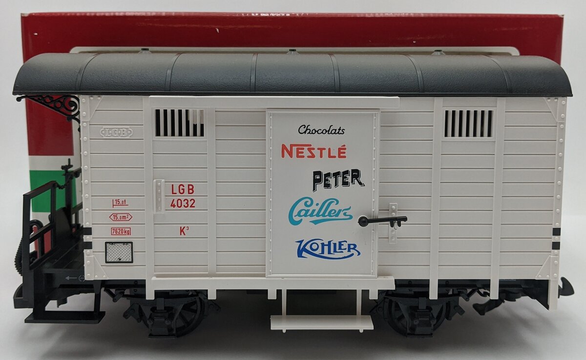 LGB 4032 G Scale Nestle Peter Caillers Chocolate Boxcar LN/Box