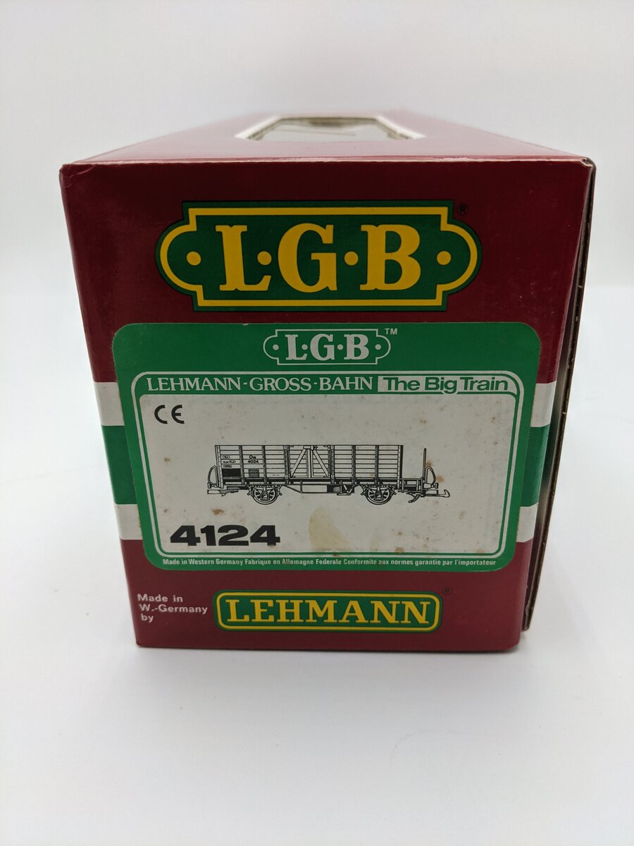 LGB 4124 G Scale Open High Sided Gondola w/Plastic Wheels EX/Box